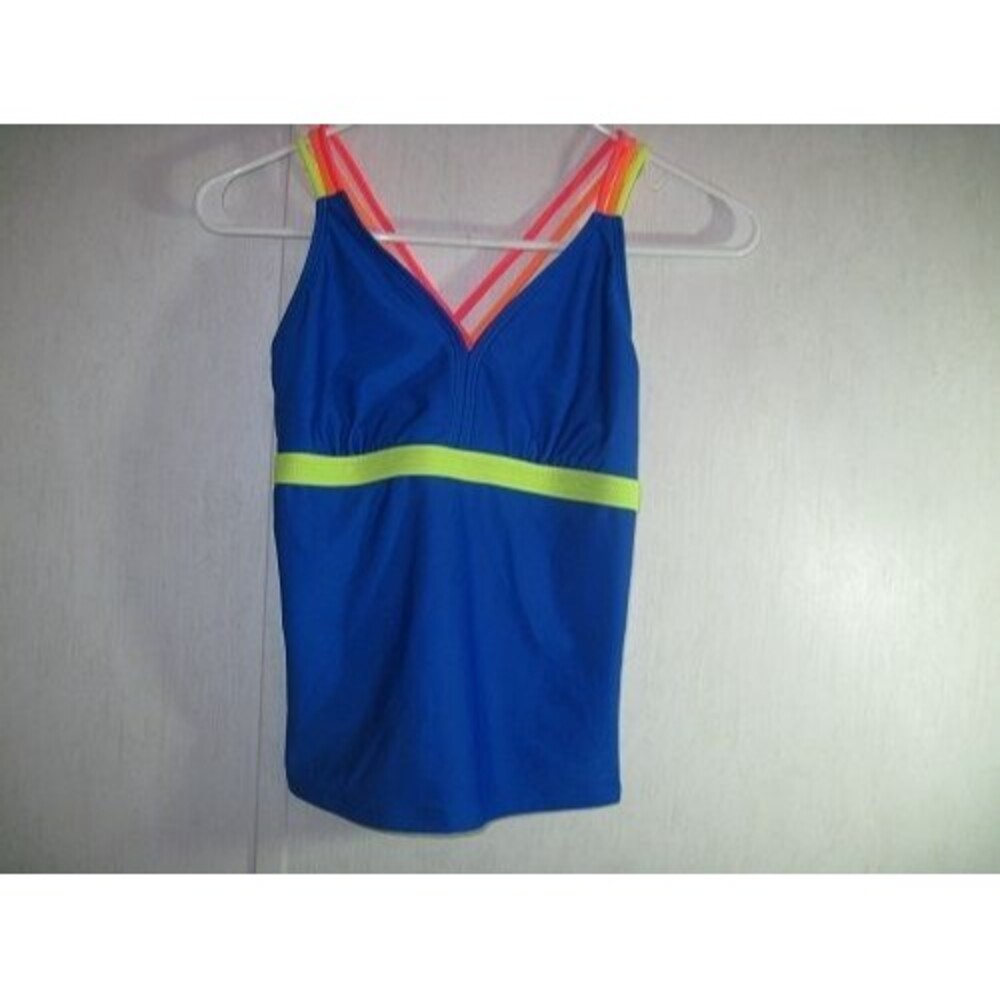 Xhilaration Girls Bathing Suit Top Tankini Size XL 14/16 UPF 50+ New With Tags